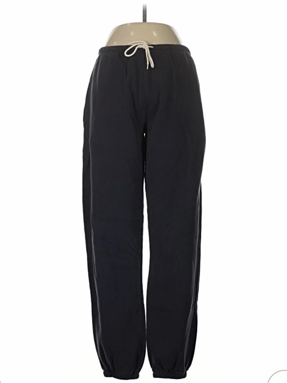 Brandy Melville Black Fleece-Lined Joggers with Drawstring Waist - OS